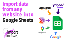 An image of the ImportFromWeb | Web scraping in Google Sheets™ Addon for Google Sheets