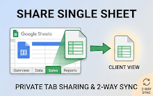 An image of the Share Single Sheet - 2 Way Editing Sync Addon for Google Sheets