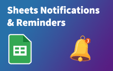 An image of the Sheets™ Notifications & Reminders Addon for Google Sheets