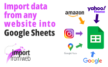 An image of the ImportFromWeb | Web scraping in Google Sheets™ Addon for Google Sheets