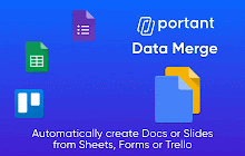 An image of the Portant Data Merge Addon for Google Sheets