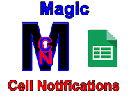An image of the Magic Cell Notifications Addon for Google Sheets