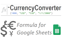 An image of the Currency Converter Addon for Google Sheets