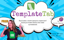 An image of the TemplateTab by Alice Keeler Addon for Google Sheets