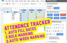 An image of the Attendance Tracker Addon for Google Sheets