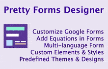 An image of the Pretty Forms Designer Addon for Google Sheets