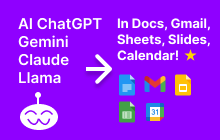 An image of the WorkGPT: ChatGPT Gemini AI GPT for Sheet Doc Gmail Addon for Google Sheets