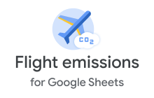 An image of the Flight Emissions for Sheets Addon for Google Sheets