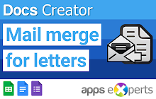 An image of the Docs Creator - Mail merge for letters Addon for Google Sheets