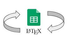 An image of the Spread-LaTeX Addon for Google Sheets