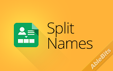 An image of the Split Names Addon for Google Sheets